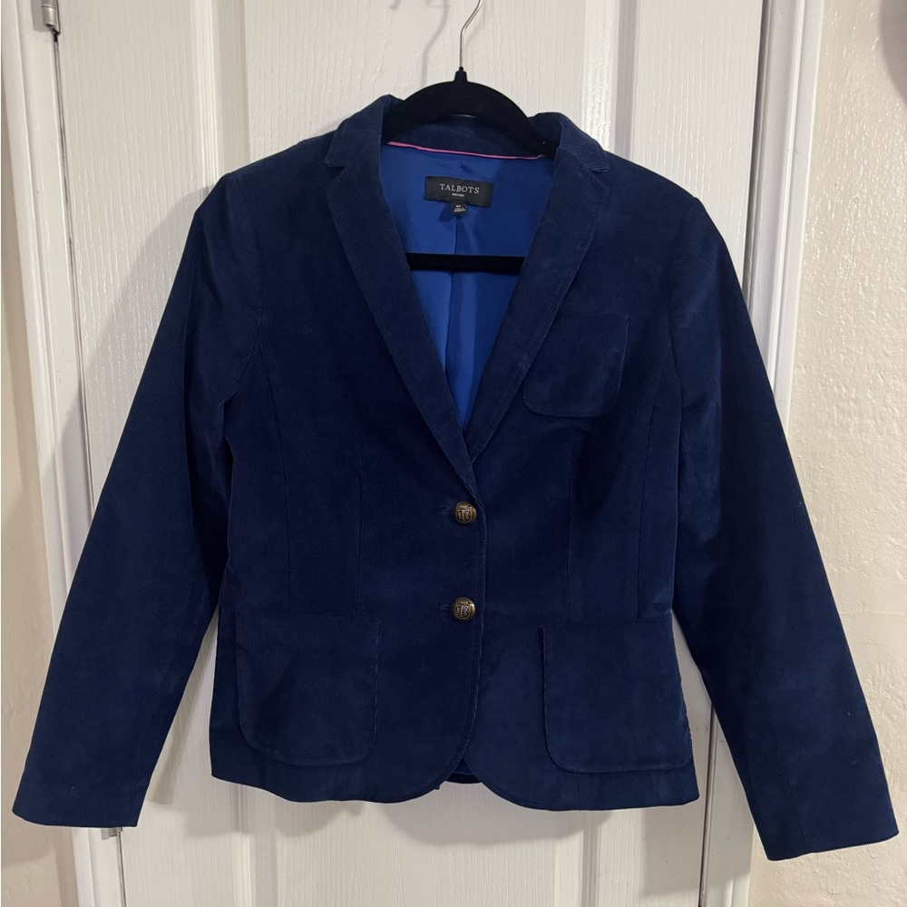 Talbots  Corduroy Navy Blue Women's Blazer